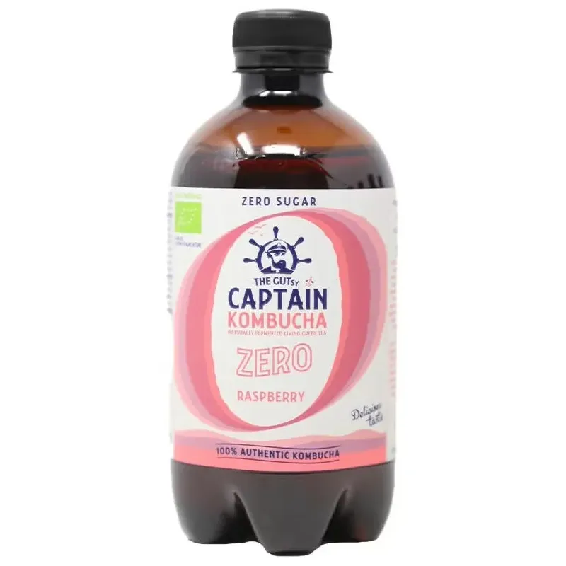 Captain kombucha zero raspberry bio 400ml | Farmacia Barata