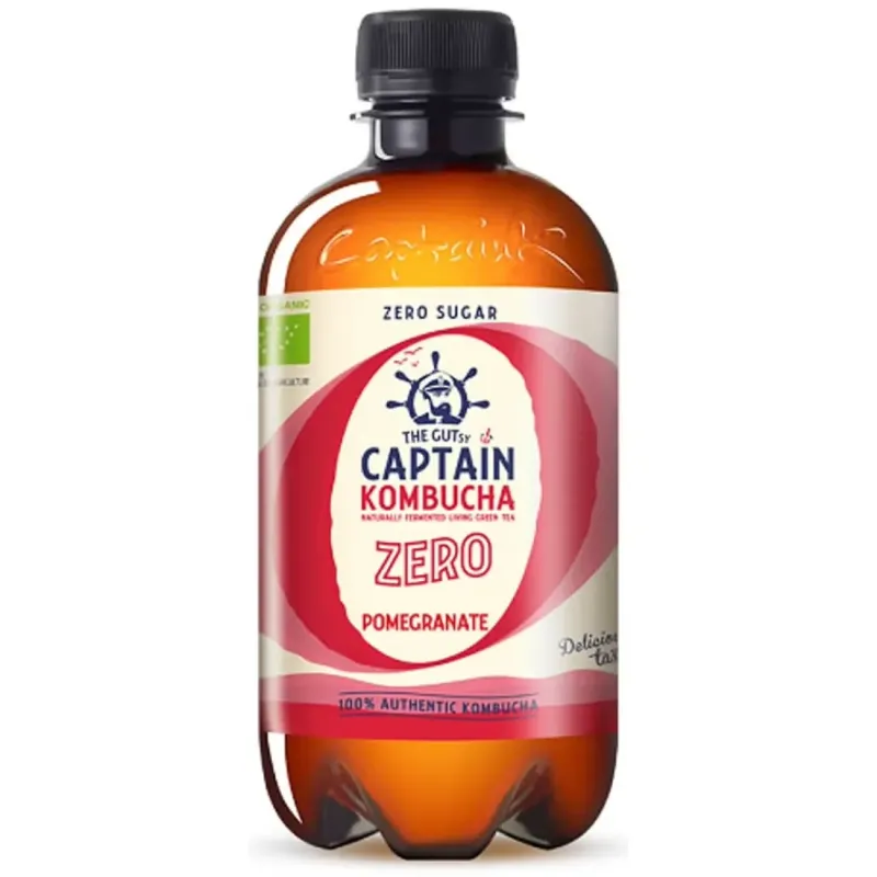 Captain kombucha zero pomegranate bio 400ml | Farmacia Barata