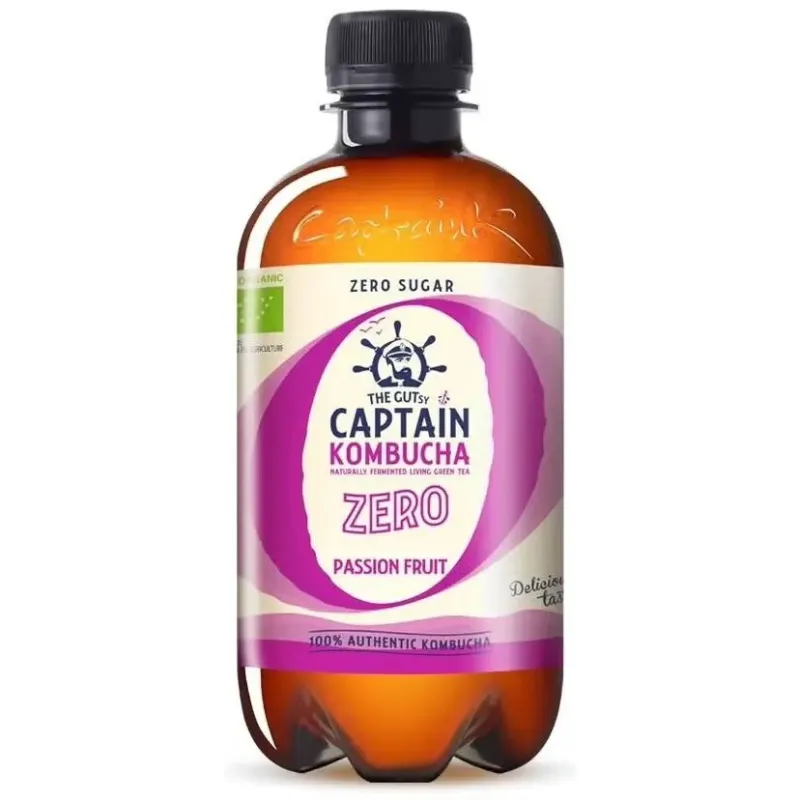 Captain kombucha zero frutas de la pasión bio 400ml | Farmacia Barata