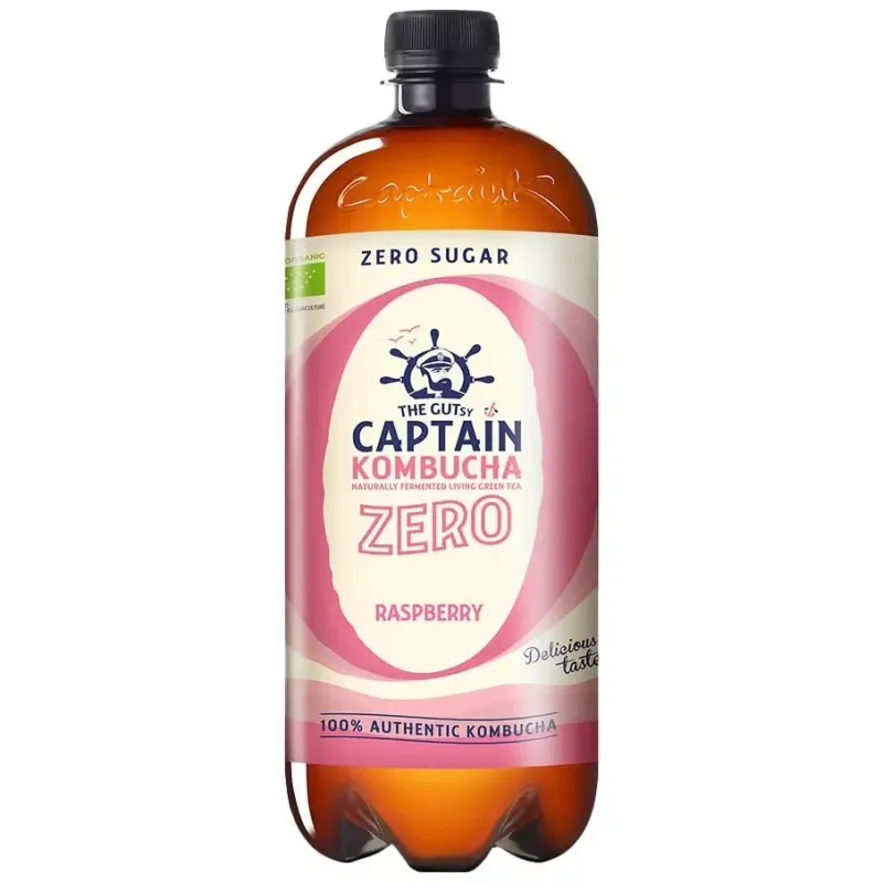 Captain kombucha kombucha zero frambuesa bio 1000ml | Farmacia Barata