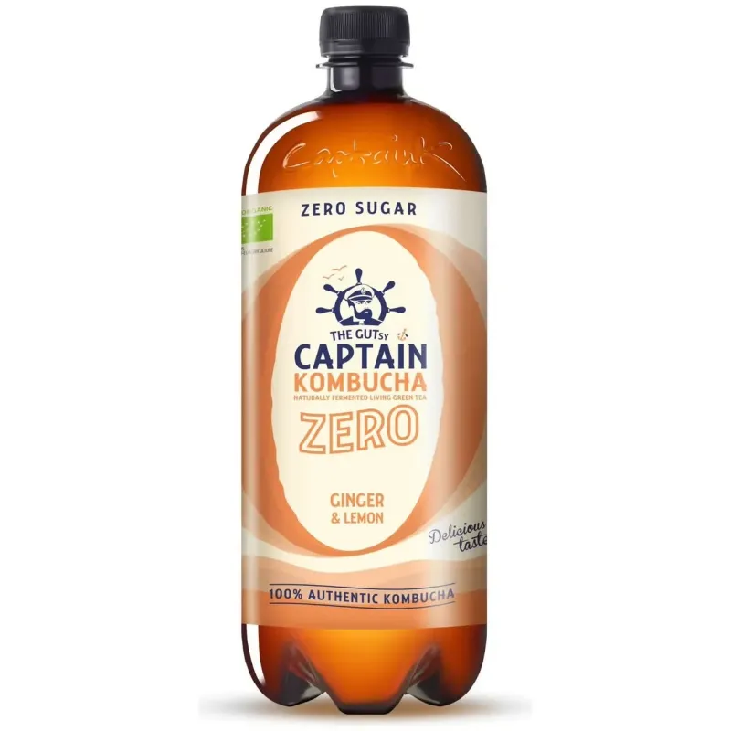 Captain kombucha zero jengibre limón bio 1l | Farmacia Barata