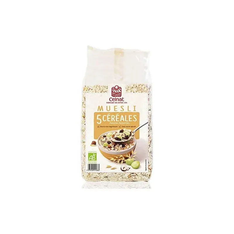 Celnat muesli 5 cereales bio 500g | Farmacia Barata