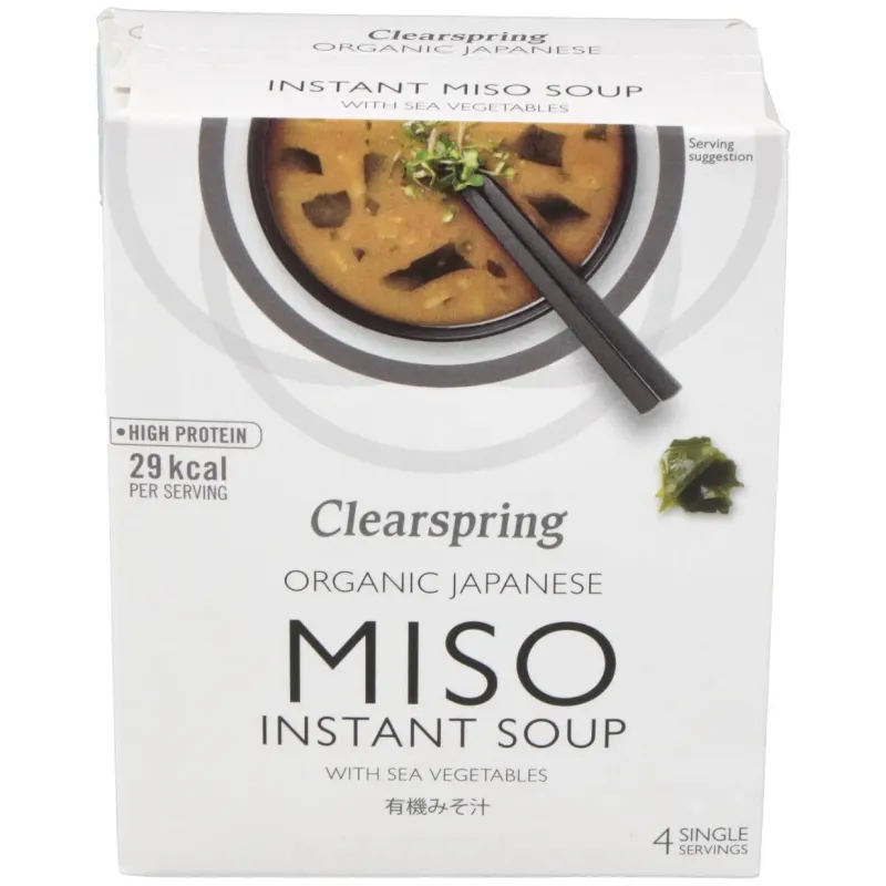 Sopa de miso y algas instantanea 4sbrs. | Farmacia Barata