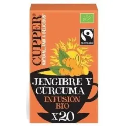 Cupper infusion de jengibre y curcuma bio 20uds