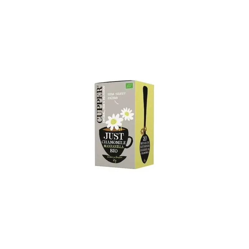 Cupper infusion just chamomile bio 20 sobres | Farmacia Barata