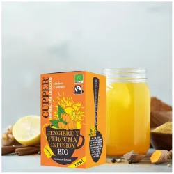 Cupper infusion de jengibre y curcuma bio 20uds | Farmacia Barata