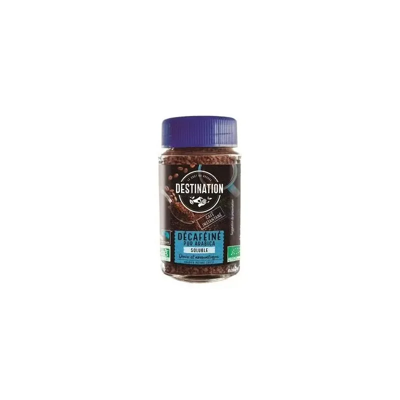 Destination café soluble 100% arábica descafeinado bio 100g | Farmacia Barata