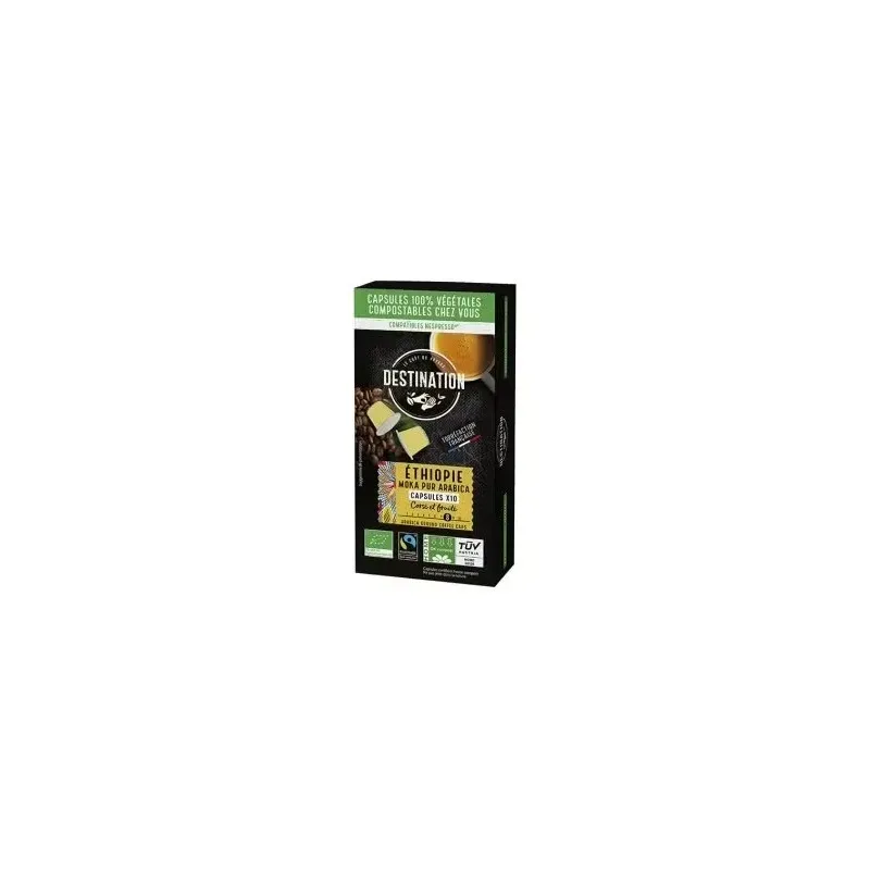 Cafe moka pur arabica ethiopia 10capsulas cafe bio | Farmacia Barata