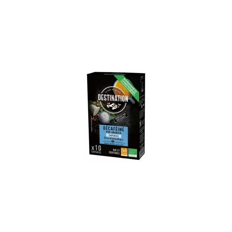 Destination cafe pur arabica descafeinado bio 10uds | Farmacia Barata