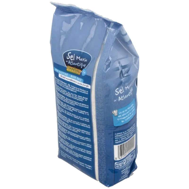 Sal marina atlantica fina sin refinar 1kg. | Farmacia Barata