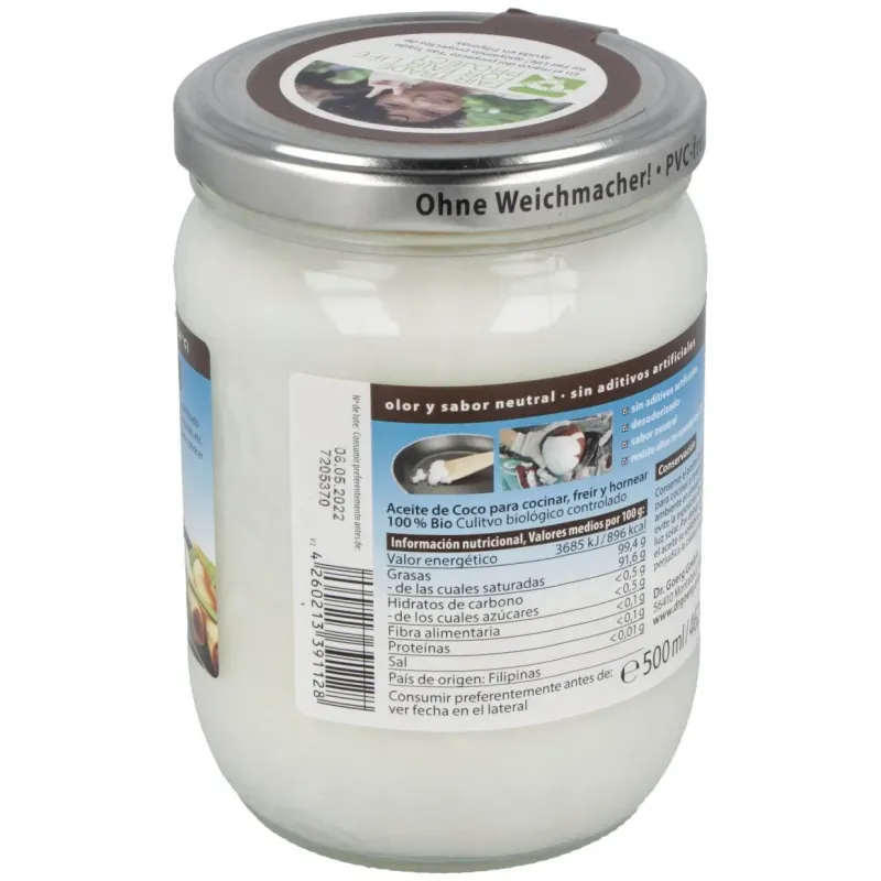 Aceite de coco premium para cocinar 500ml. bio 2 | Farmacia Barata Aceite de coco premium para cocinar 500ml. bio 2 | Farmacia Barata