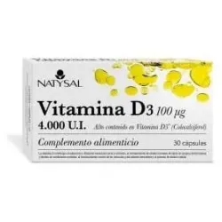 Natysal Vitamina D3 4000 ui, 30 cápsulas