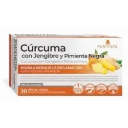 Natysal cúrcuma con jengibre y pimienta negra 30caps