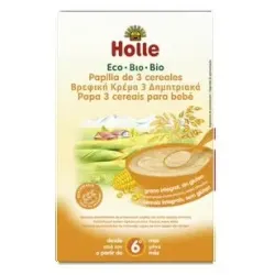 Holle papilla 3 cereales int sin gluten 6m 250g