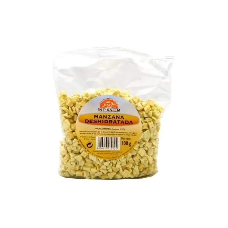 Int-salim manzana deshidratada trocitos 100 g | Farmacia Barata