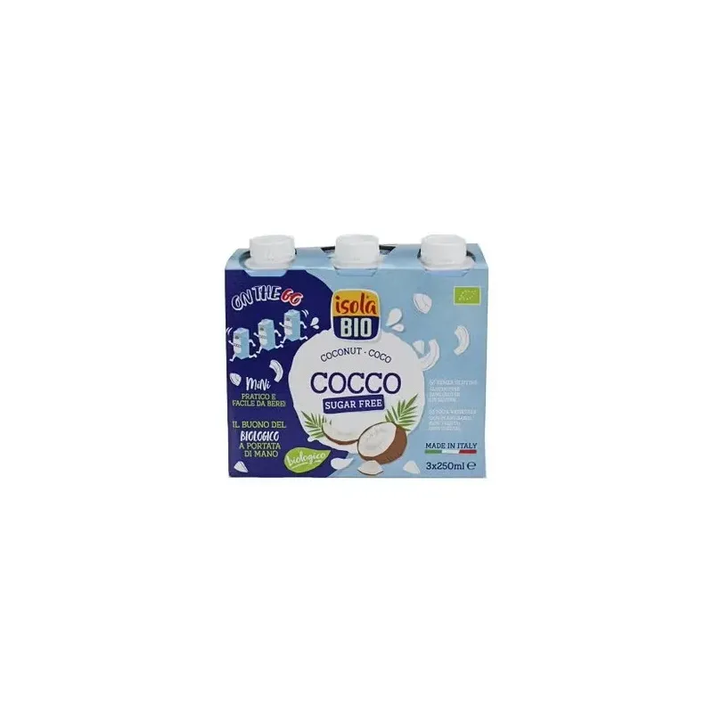 Isola bio bebida vegetal de coco bio sin gluten 3x250ml | Farmacia Barata