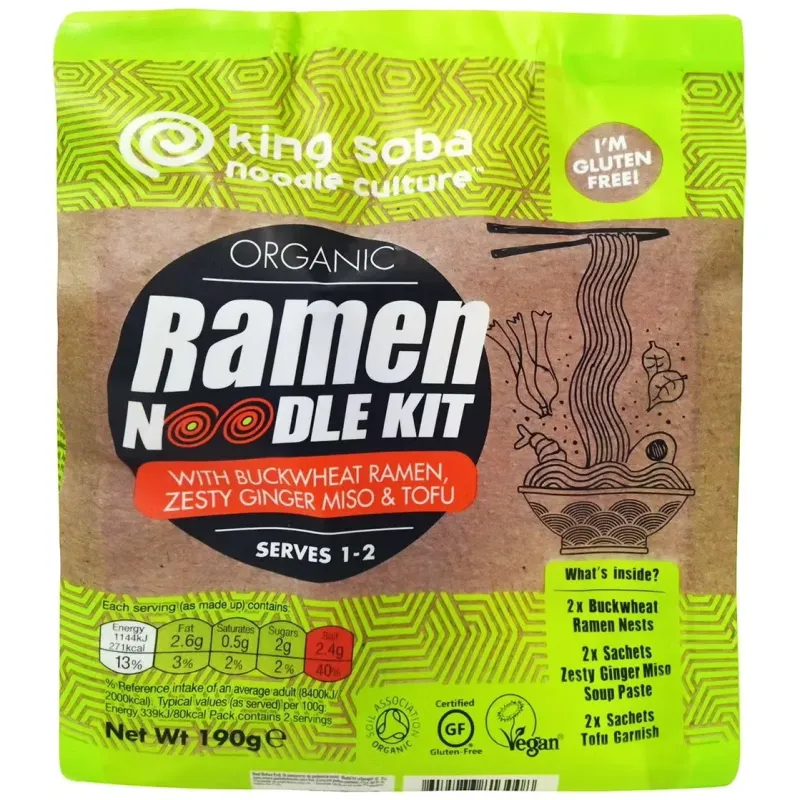 King soba organic noodles ramen kit trigo sarraceno 190g | Farmacia Barata King soba organic noodles ramen kit trigo sarraceno 190g | Farmacia Barata