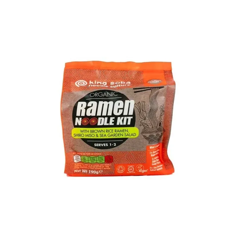 King soba kit noodles ramen arroz integral miso algas bio 190g | Farmacia Barata
