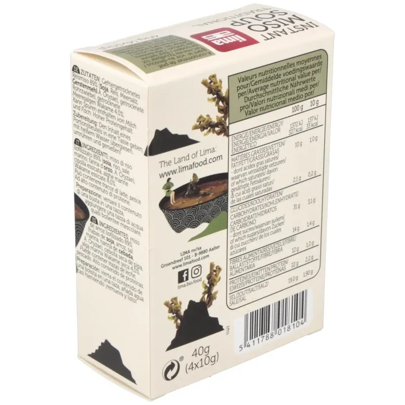 Sopa miso tradicional instantanea 4sbrs. bio vegan | Farmacia Barata