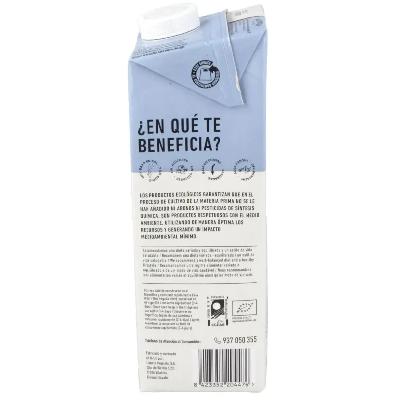Monsoy leche de almendras sin azucar bio 1000ml | Farmacia Barata