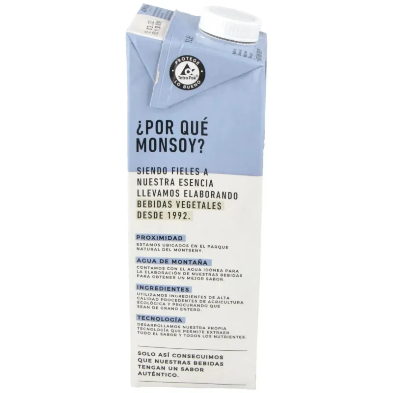 Monsoy leche de almendras sin azucar bio 1000ml | Farmacia Barata