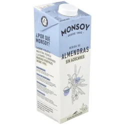 Monsoy leche de almendras sin azucar bio 1000ml | Farmacia Barata