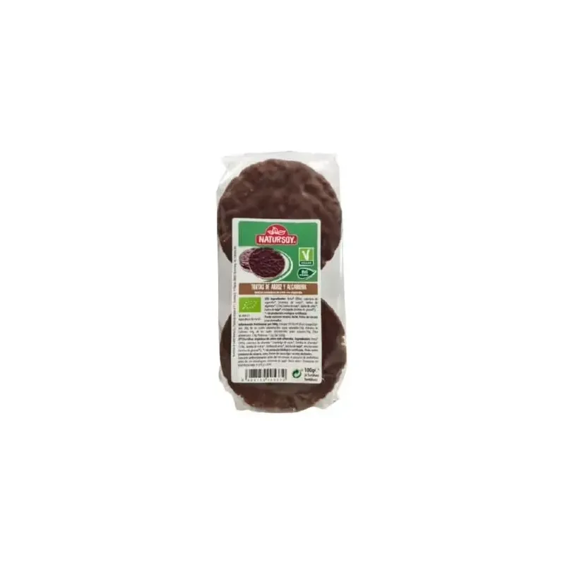 Natursoy tortitas de arroz con algarroba 100g | Farmacia Barata