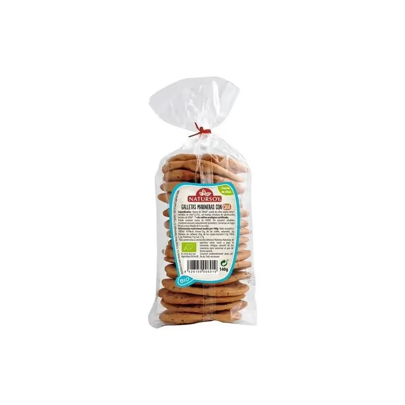 Natursoy galletas marineras con chía 140g | Farmacia Barata