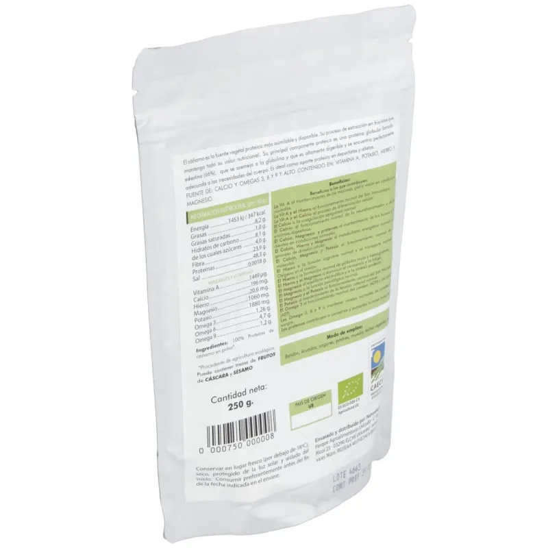 Proteina de cañamo 250gr. bio | Farmacia Barata