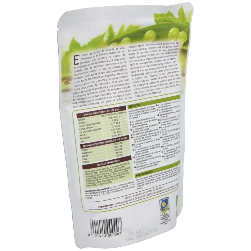 Proteina de guisante 80% 250gr. bio sg s/a vegan | Farmacia Barata
