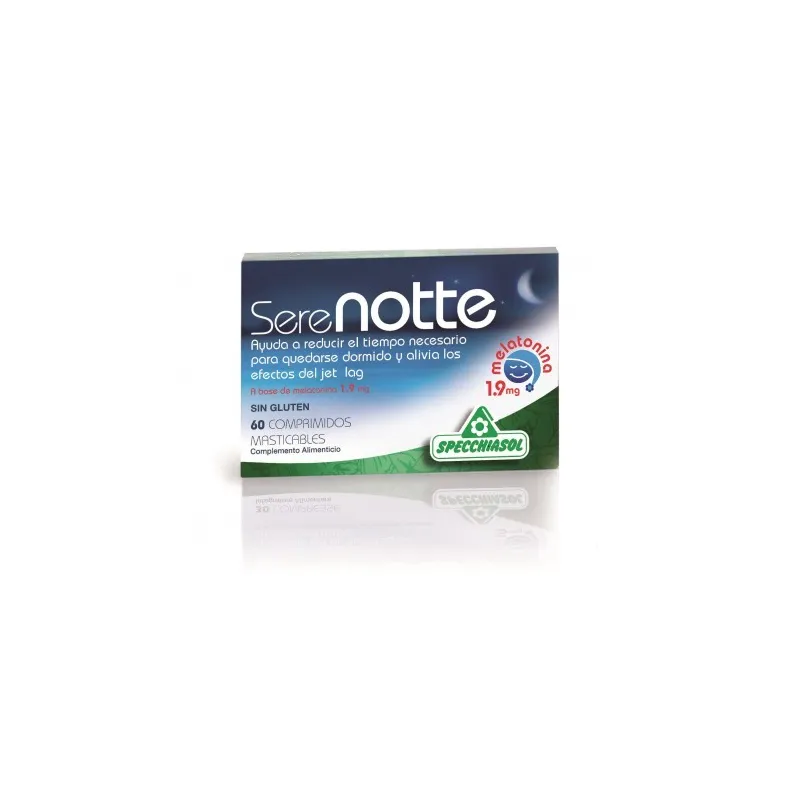 Specchiasol Serenotte Melatonina 1,8 mg, 60 Comp masticables. Specchiasol Serenotte Melatonina 1,8 mg, 60 Comp masticables.