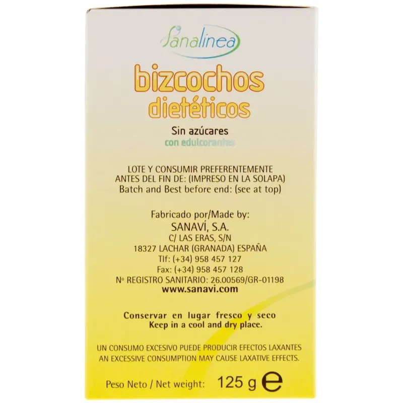 Sanavi bizcochos glutinados vainilla 150g | Farmacia Barata