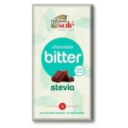 Chocolatina chocolate negro 72% con stevia 25g 30u
