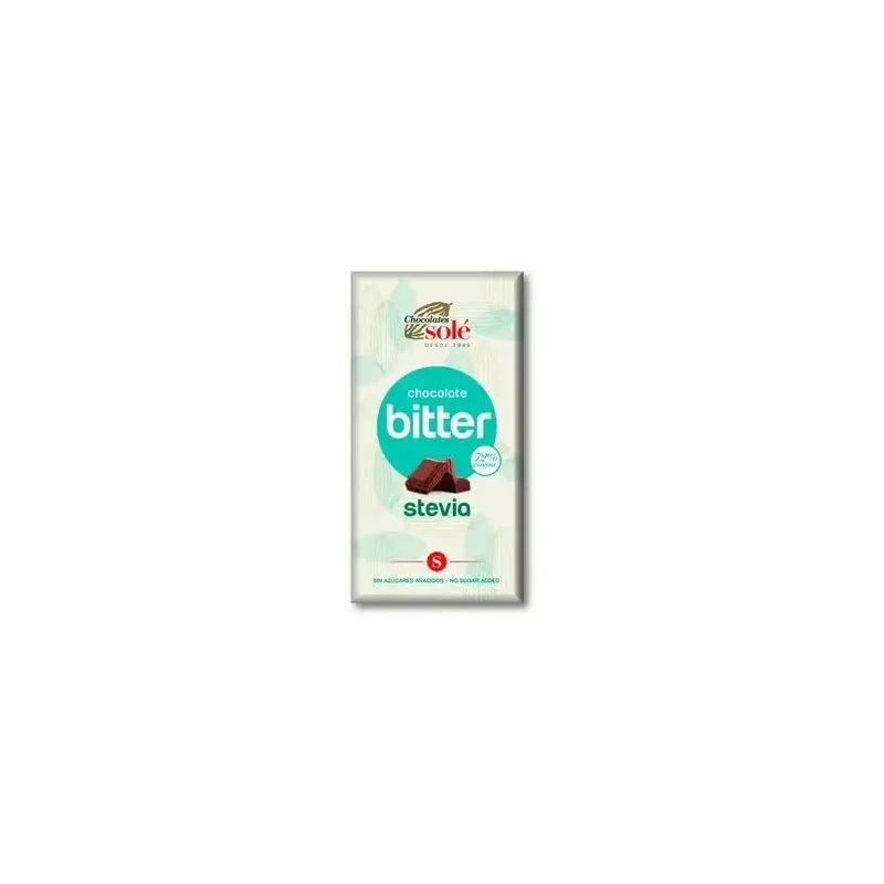 Chocolatina chocolate negro 72% con stevia 25g 30u | Farmacia Barata