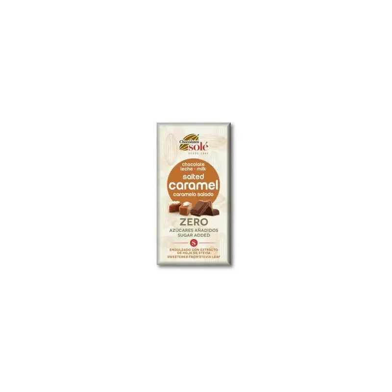 Chocolates sole chocolate leche caramelo salado stevia bio 100g | Farmacia Barata