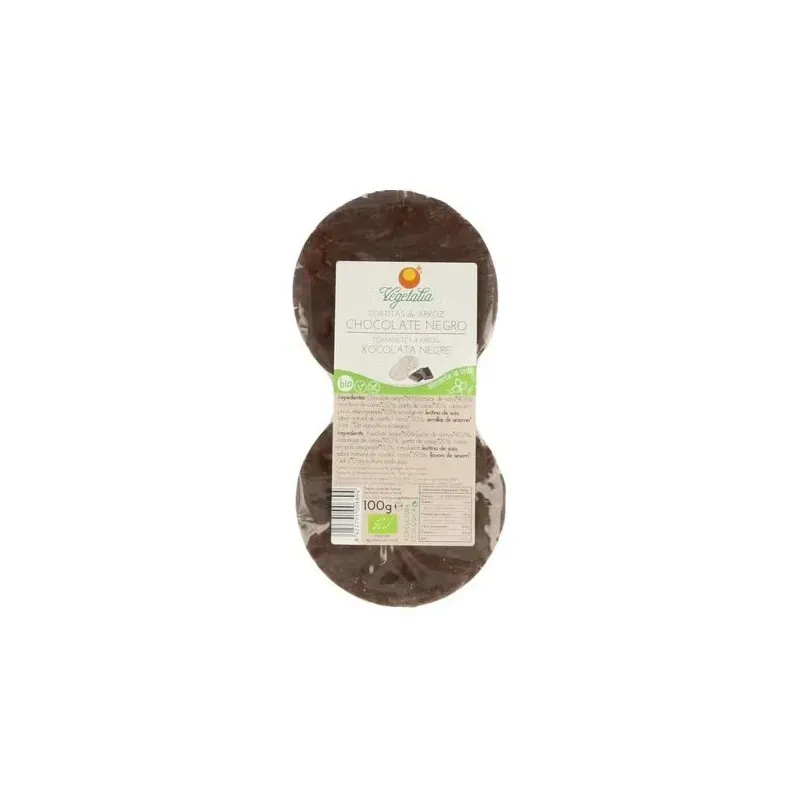 Vegetalia tortitas de arroz con chocolate negro bio 100g | Farmacia Barata