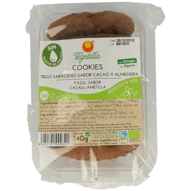 Galletas trigo sarraceno cacao y almendra 140g bio | Farmacia Barata Galletas trigo sarraceno cacao y almendra 140g bio | Farmacia Barata