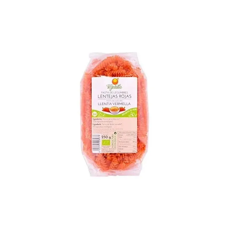 Vegetalia espirales lentejas rojas bio 250g | Farmacia Barata