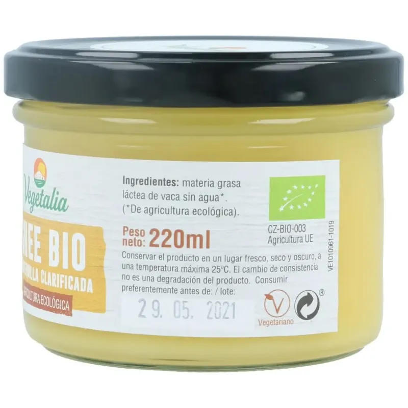 Mantequilla ghee vaca clarificada 220ml. bio | Farmacia Barata