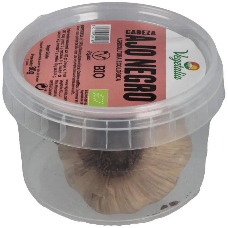 Vegetalia ajo negro bio 2 cabezas 80g | Farmacia Barata