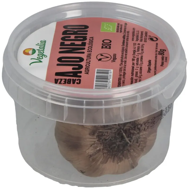 Vegetalia ajo negro bio 2 cabezas 80g | Farmacia Barata
