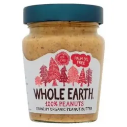 Whole earth crema crujiente de cacahuete bio 227g