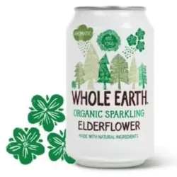 Whole earth refresco de saúco sin azúcar 330ml