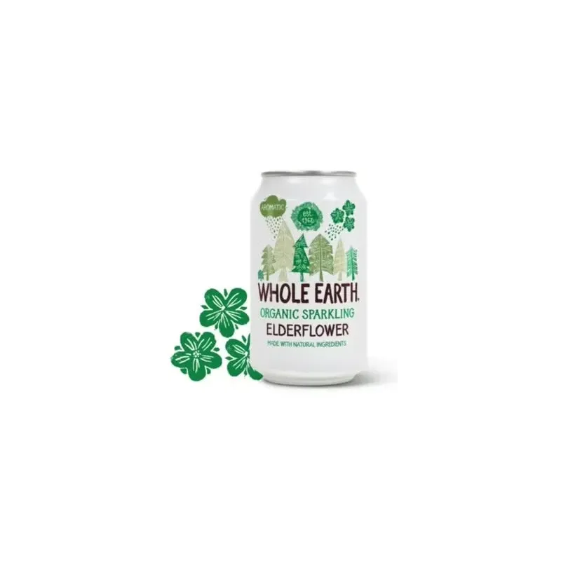 Whole earth refresco de saúco sin azúcar 330ml | Farmacia Barata