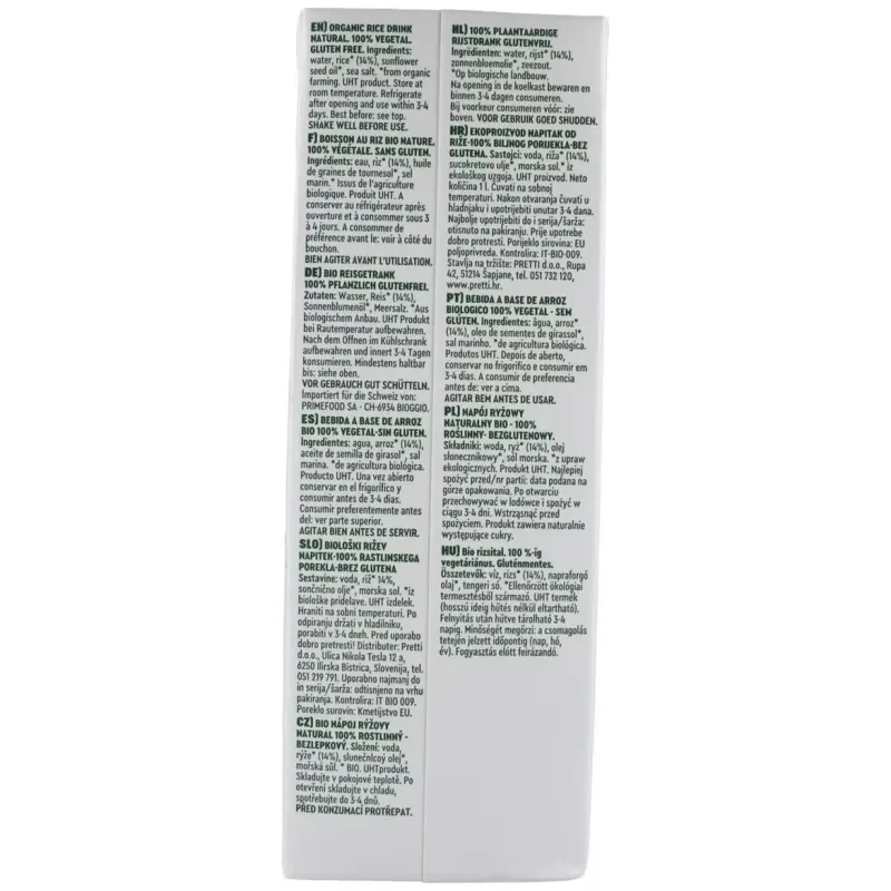 Bebida vegetal de arroz 1lt. bio sg s/a | Farmacia Barata