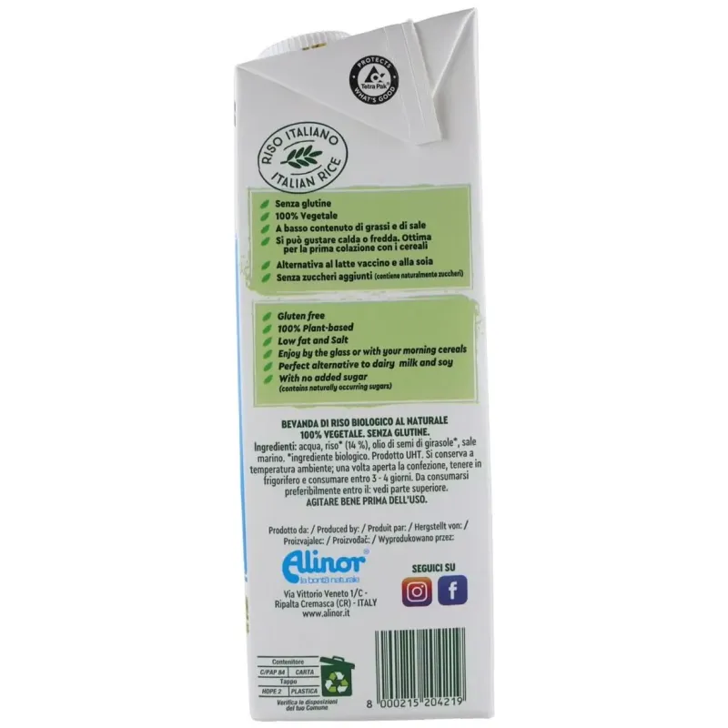 Bebida vegetal de arroz 1lt. bio sg s/a | Farmacia Barata