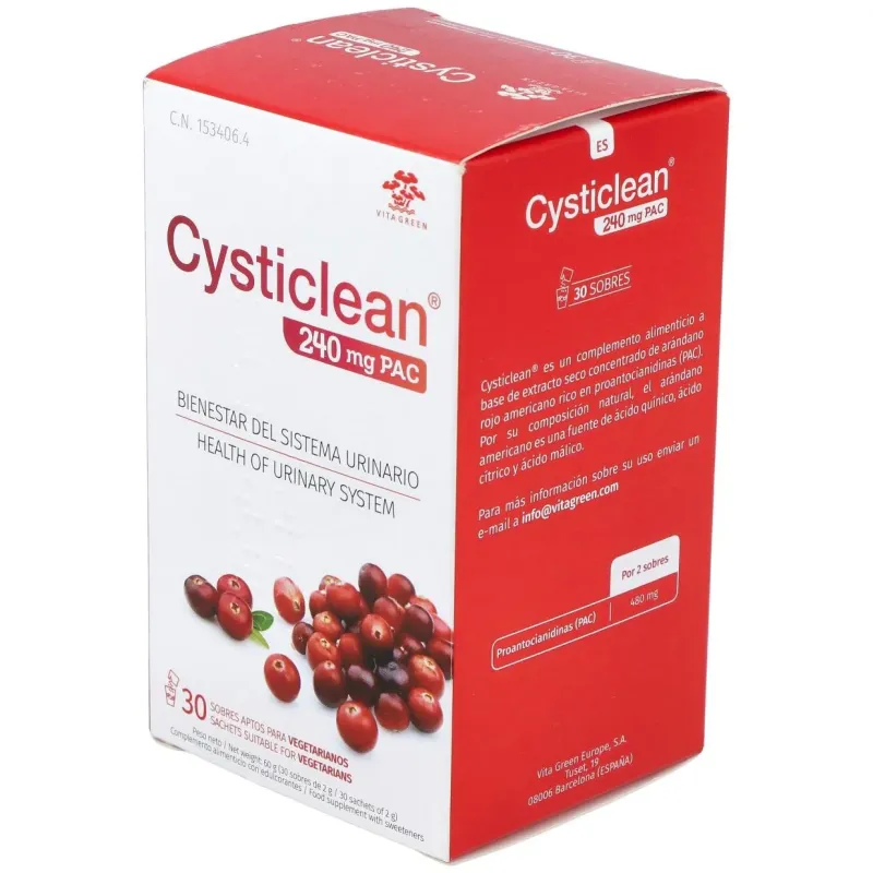 Cysticlean 240mg. 30sbrs. | Farmacia Barata