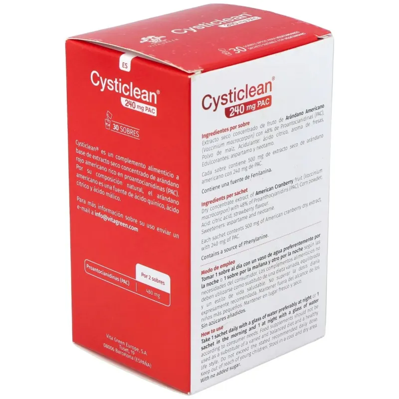 Cysticlean 240mg. 30sbrs. | Farmacia Barata