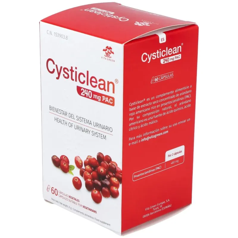 Cysticlean 240mg. 60cap. | Farmacia Barata