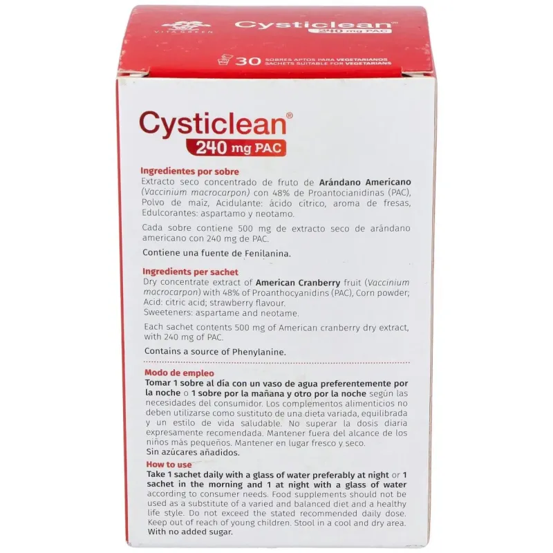 Cysticlean 240mg. 30sbrs. | Farmacia Barata